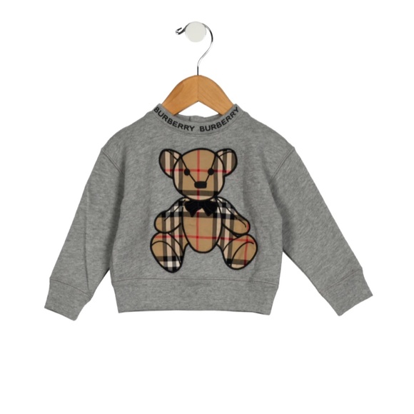 Burberry Baby Thomas Bear cotton sweater with button closure at back   12months - Picture 5 of 15